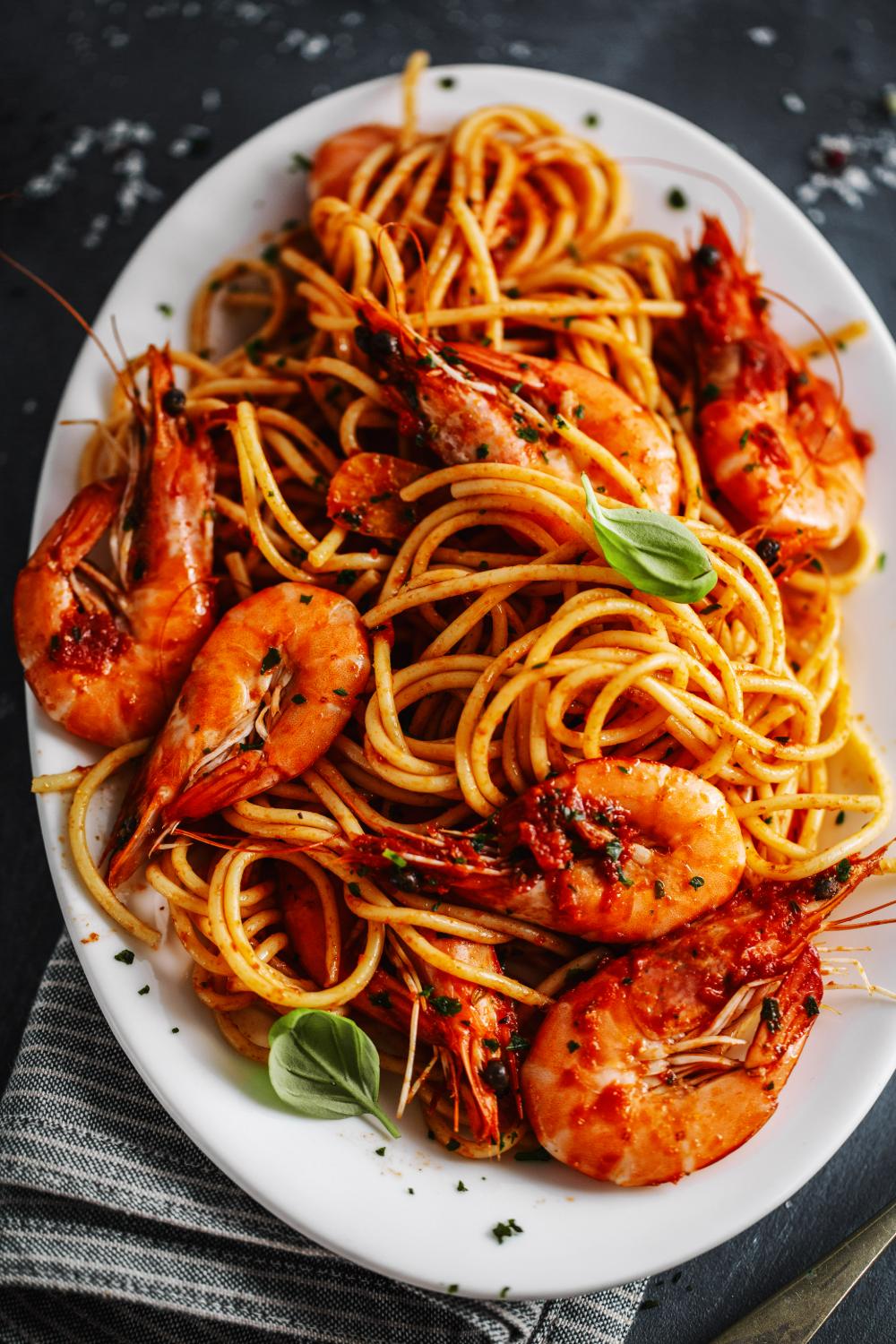 Plated pasta